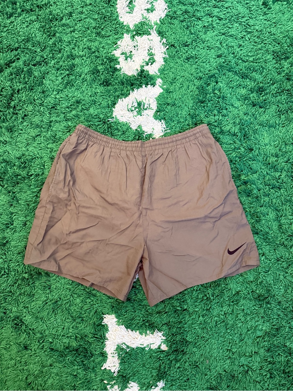 Vintage Nike Nylon Shorts Brown 1990’s Size Large